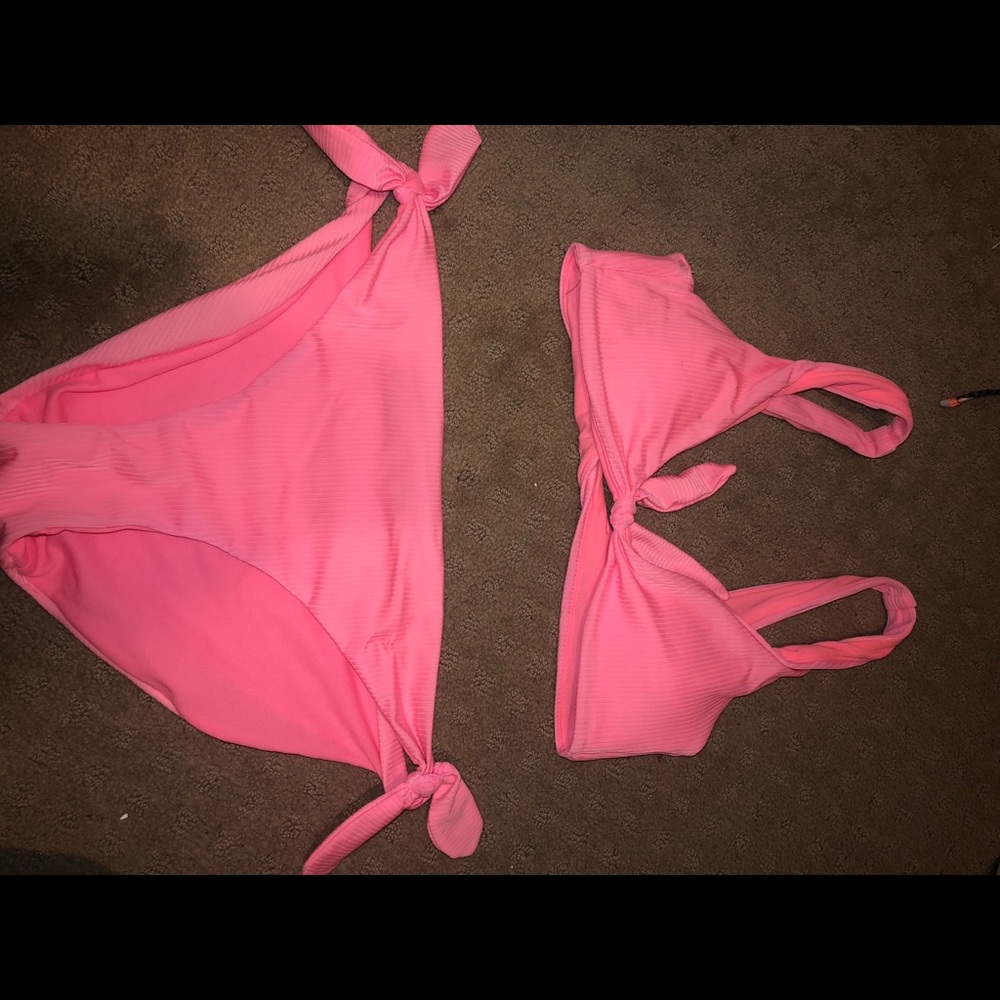Pink swimsuit set